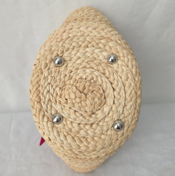 Auth Dolce&Gabbana KENDRA STRAW Shopper Floral Tote - Picture 9 of 12